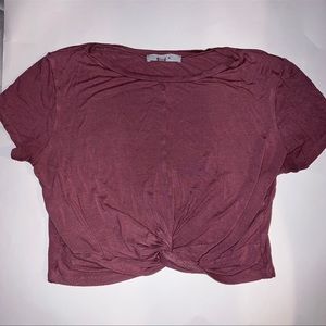 Gaze knotted cropped top